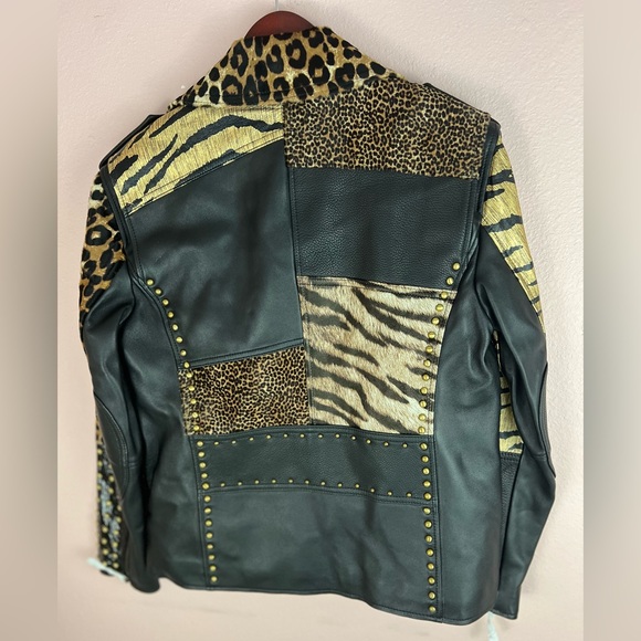 Michael Kors Leather Animal Patchwork Limited Edition Jacket ✨brand new✨ - Picture 11 of 16